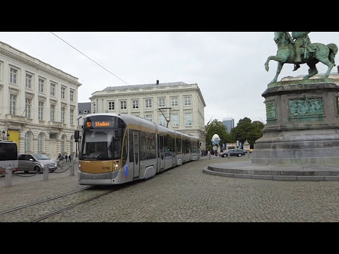 Trams in Brussels, Belgium 2015