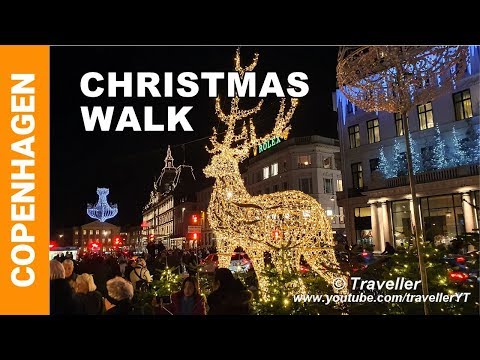 CHRISTMAS WALK in Copenhagen - Christmas Decorations &amp; Markets in Copenhagen - Denmark Travel video